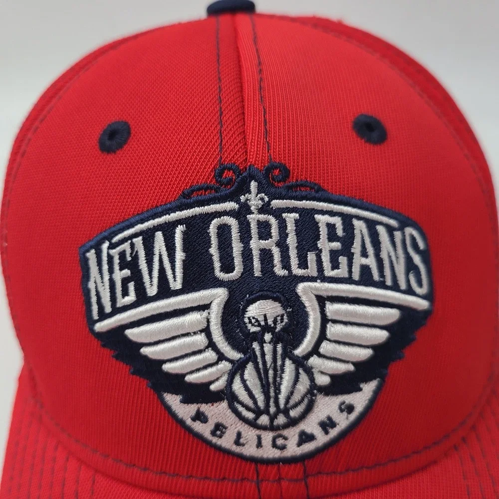 Youth New Orleans Pelicans Hat Fitted One Size Adidas Red White Blue NBA Boys